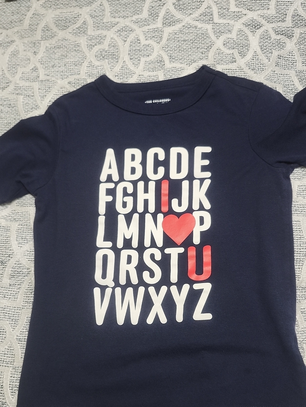 The Children's Place Navy Alphabet Heart & Red Accents Tee